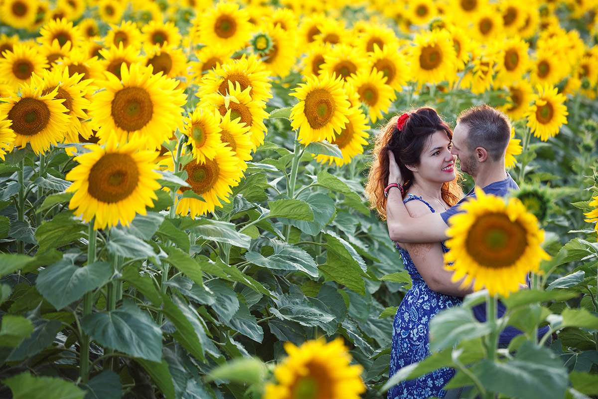 Servizio fotografico prematrimoniale in estate