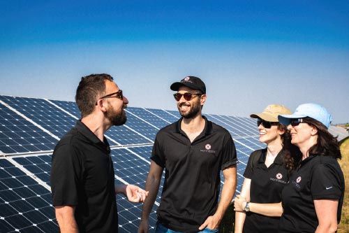 Personal branding team. Solar panels in Denmark