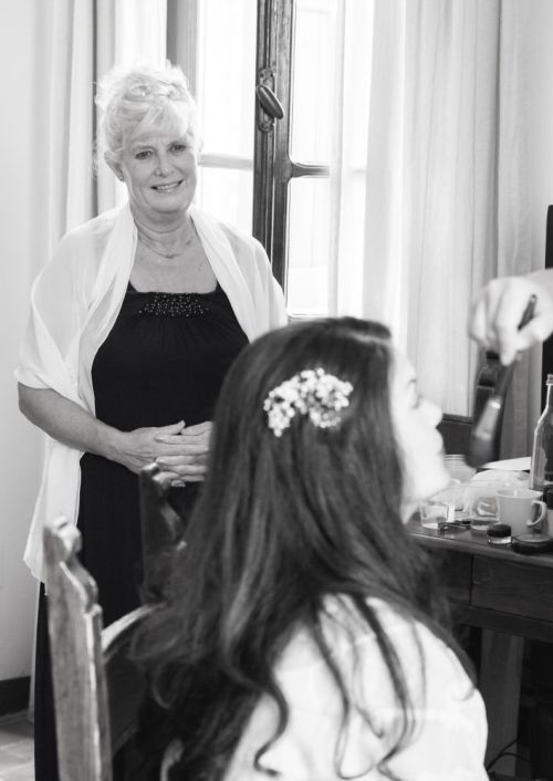 The mother looking at the bride - wedding in Parma